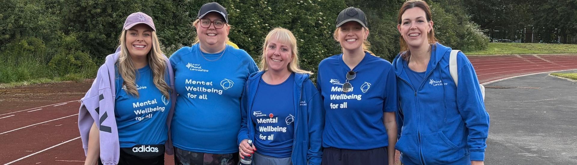 Andrea and other walkers of the summer solstice challenge from Lancashire Mind